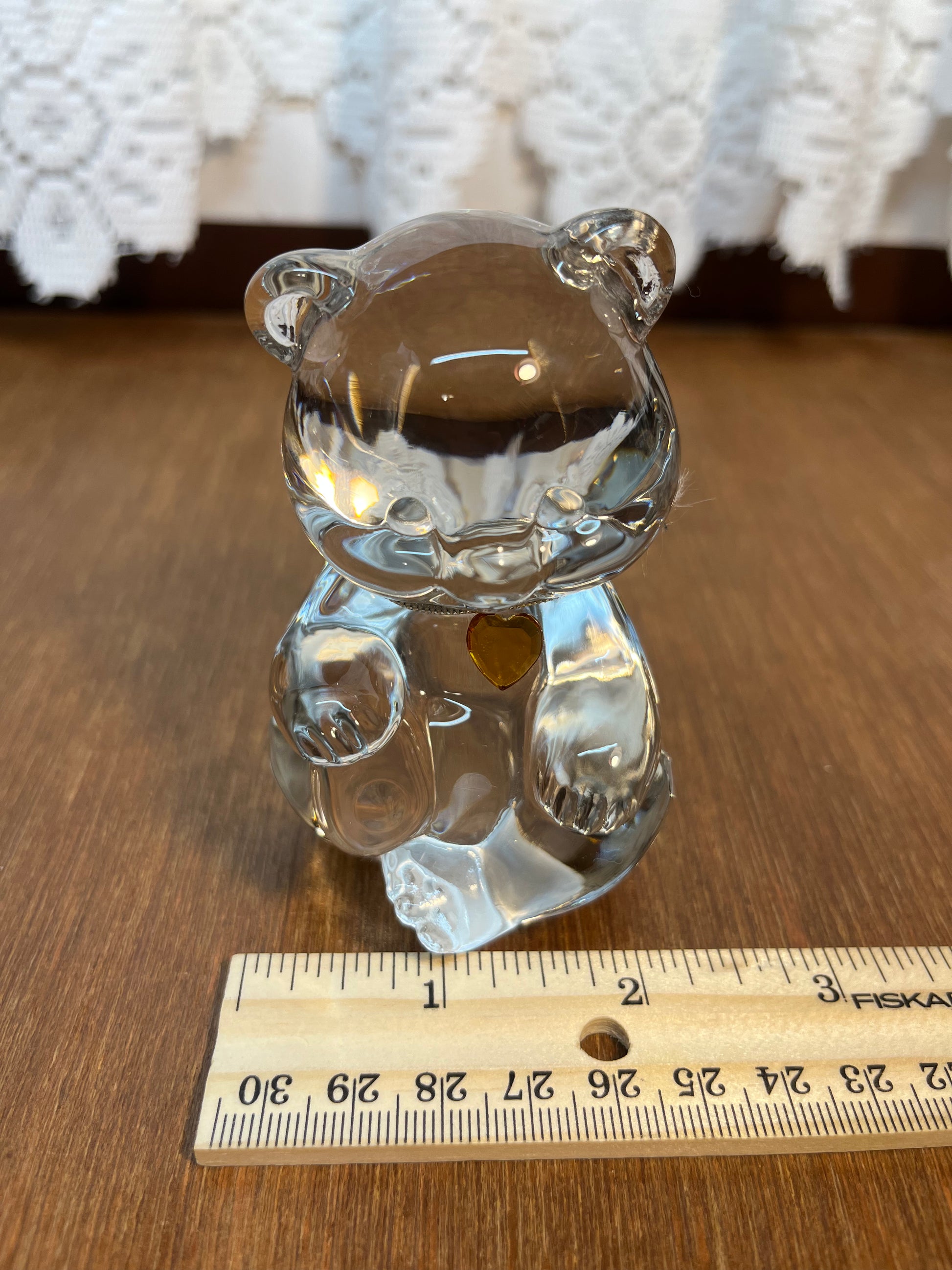 Art Glass Fenton November Birthstone Bear Traveling with the Moon s